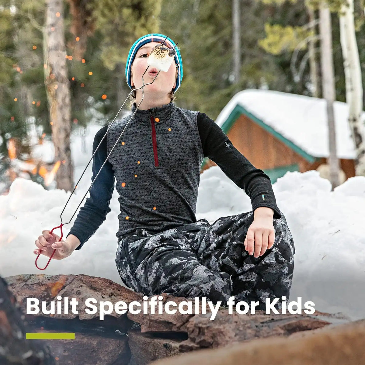 Smartwool Kid's Classic Thermal Merino Base Layer Crew for Boys and Girls